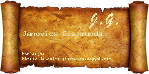 Janovics Giszmunda névjegykártya